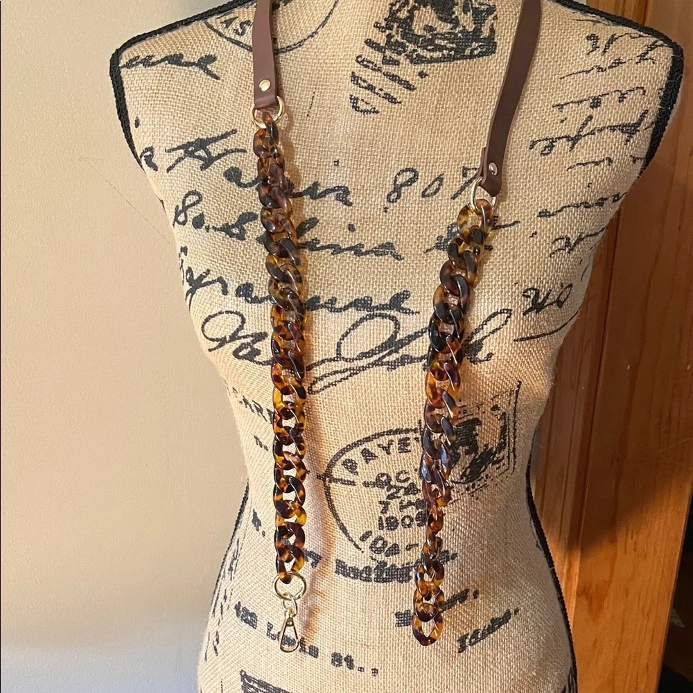 Tortoiseshell Chain Link belt